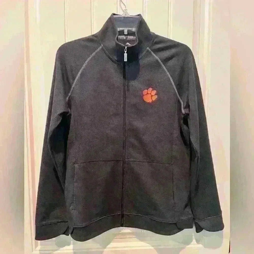 Tommy Bahama Ladies Size Small Full Zip Clemson Tiger Paw Logo Jacket College